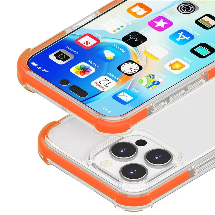 For iPhone 16 Pro TPU+TPE+PC Phone Cover Clear Mobile Phone Case