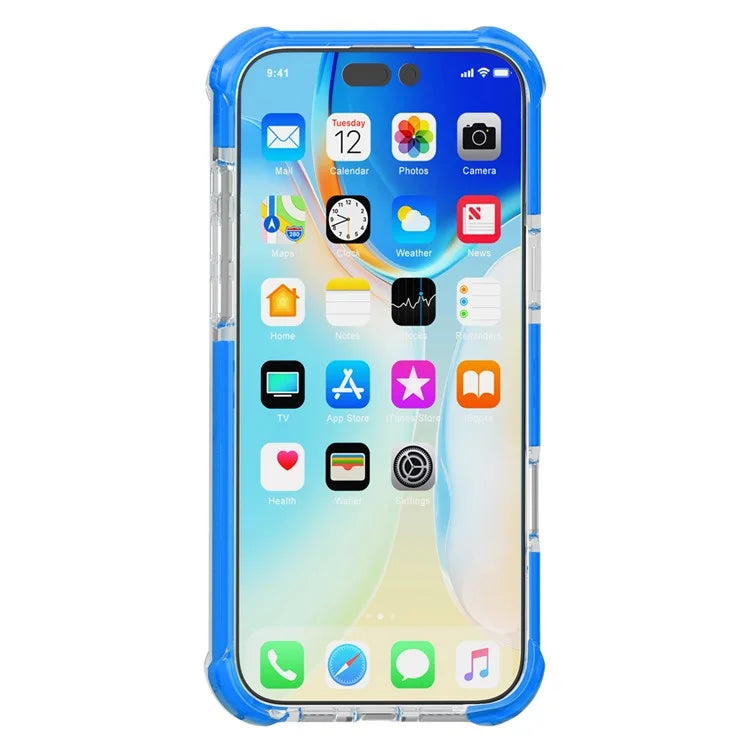 For iPhone 16 Pro TPU+TPE+PC Phone Cover Clear Mobile Phone Case