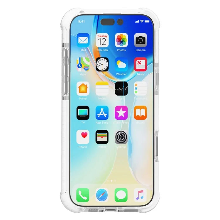 For iPhone 16 Pro TPU+TPE+PC Phone Cover Clear Mobile Phone Case