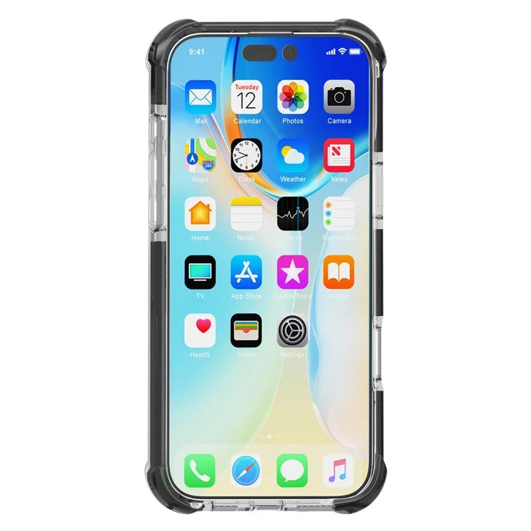 For iPhone 16 Pro TPU+TPE+PC Phone Cover Clear Mobile Phone Case