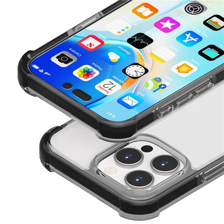 For iPhone 16 Pro TPU+TPE+PC Phone Cover Clear Mobile Phone Case