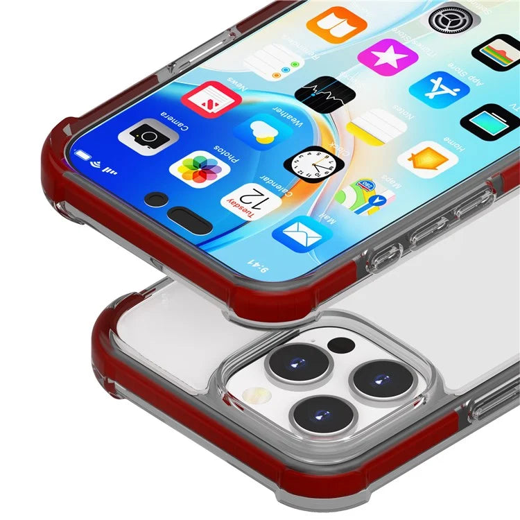 For iPhone 16 Pro TPU+TPE+PC Phone Cover Clear Mobile Phone Case