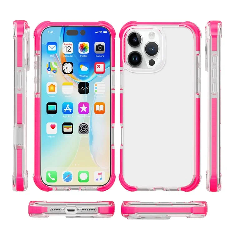 For iPhone 16 Pro TPU+TPE+PC Phone Cover Clear Mobile Phone Case