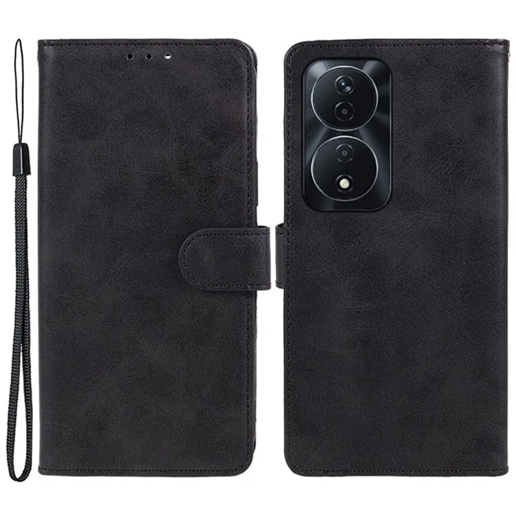 For Honor 90 Smart Wallet Case Calf Texture Folio Flip Leather Phone Cover