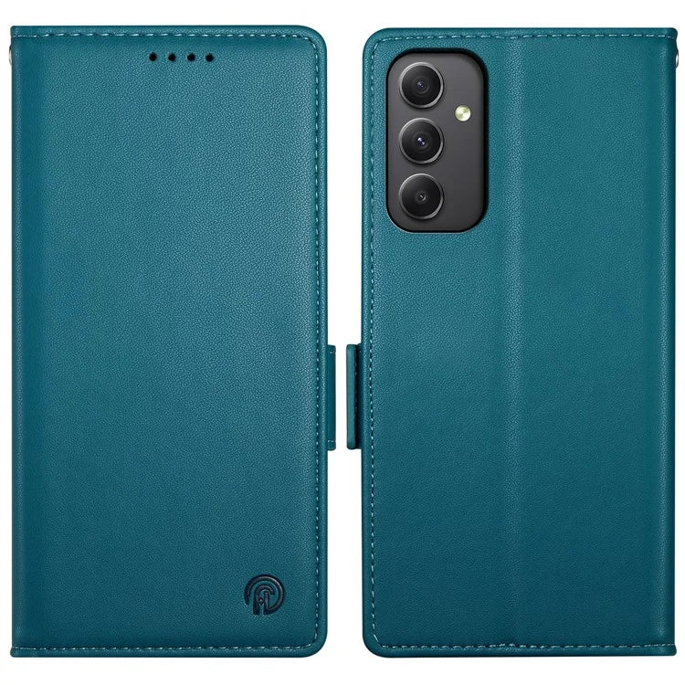 DF-010 For Samsung Galaxy A35 5G Case Leather Phone Cover with Side Magnetic Clasps