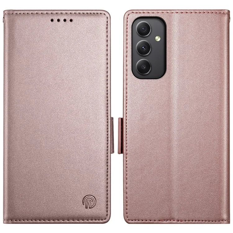 DF-010 For Samsung Galaxy A35 5G Case Leather Phone Cover with Side Magnetic Clasps