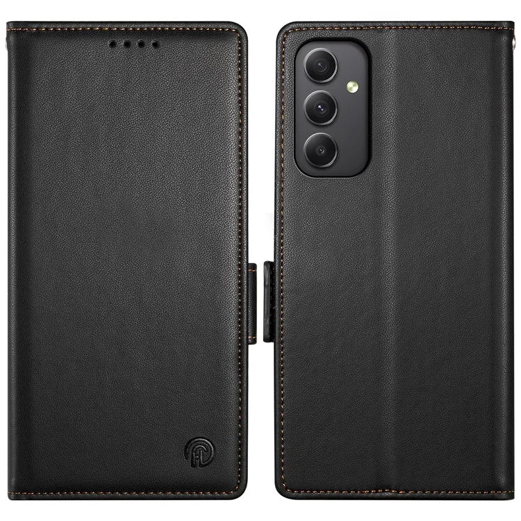 DF-010 For Samsung Galaxy A35 5G Case Leather Phone Cover with Side Magnetic Clasps