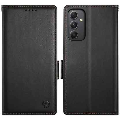 DF-010 For Samsung Galaxy A35 5G Case Leather Phone Cover with Side Magnetic Clasps