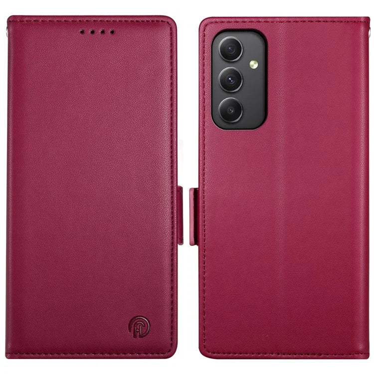 DF-010 For Samsung Galaxy A35 5G Case Leather Phone Cover with Side Magnetic Clasps
