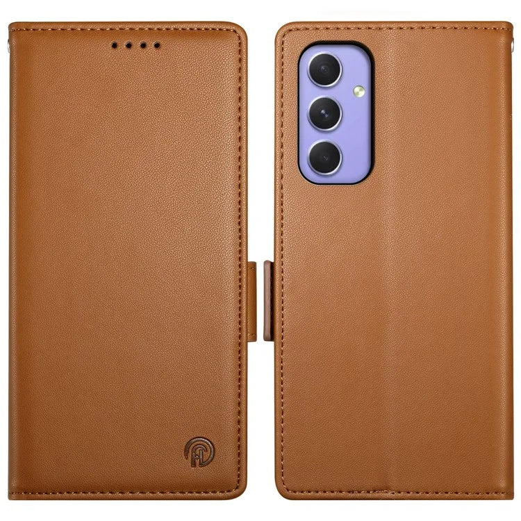 DF-010 For Samsung Galaxy A55 5G Case Magnetic Side Clasps PU Leather Wallet Phone Cover