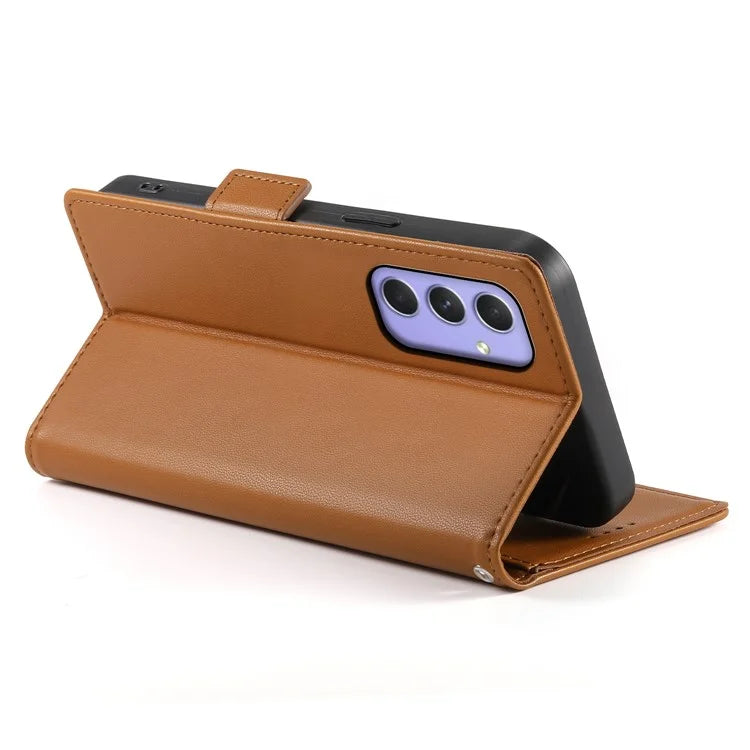 DF-010 For Samsung Galaxy A55 5G Case Magnetic Side Clasps PU Leather Wallet Phone Cover