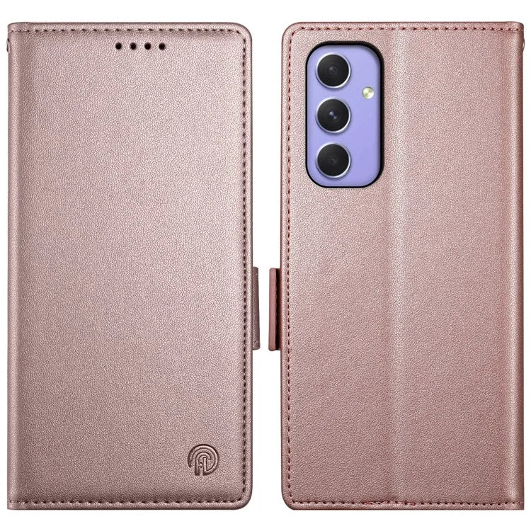 DF-010 For Samsung Galaxy A55 5G Case Magnetic Side Clasps PU Leather Wallet Phone Cover