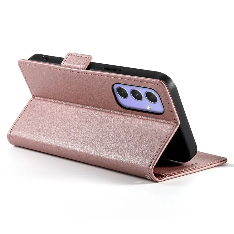 DF-010 For Samsung Galaxy A55 5G Case Magnetic Side Clasps PU Leather Wallet Phone Cover