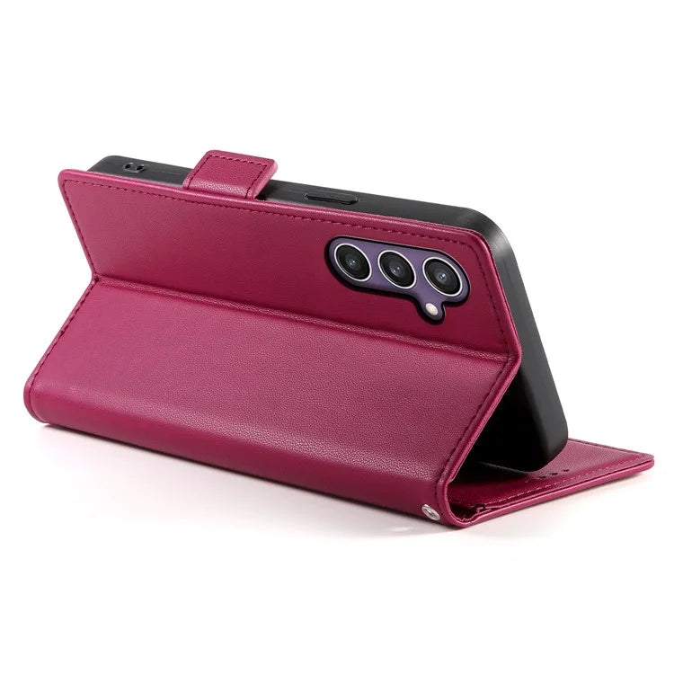 DF-010 For Samsung Galaxy S23 FE Case Drop Protection PU Leather Stand Phone Cover