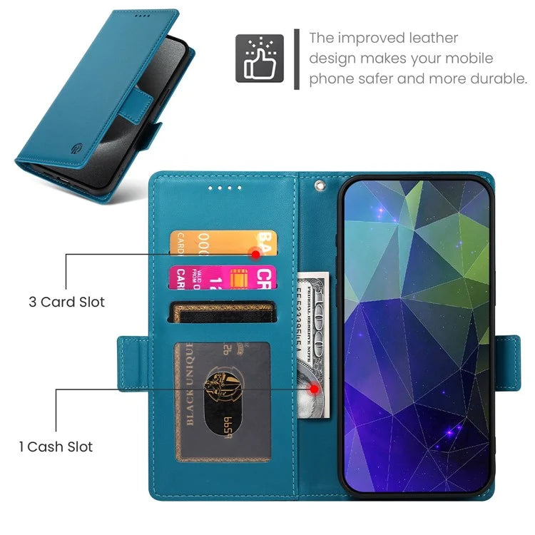 DF-010 For Samsung Galaxy S23 FE Case Drop Protection PU Leather Stand Phone Cover