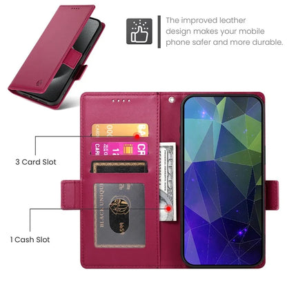 DF-010 For Samsung Galaxy S23 Case Solid Color PU Leather Wallet Stand Phone Cover