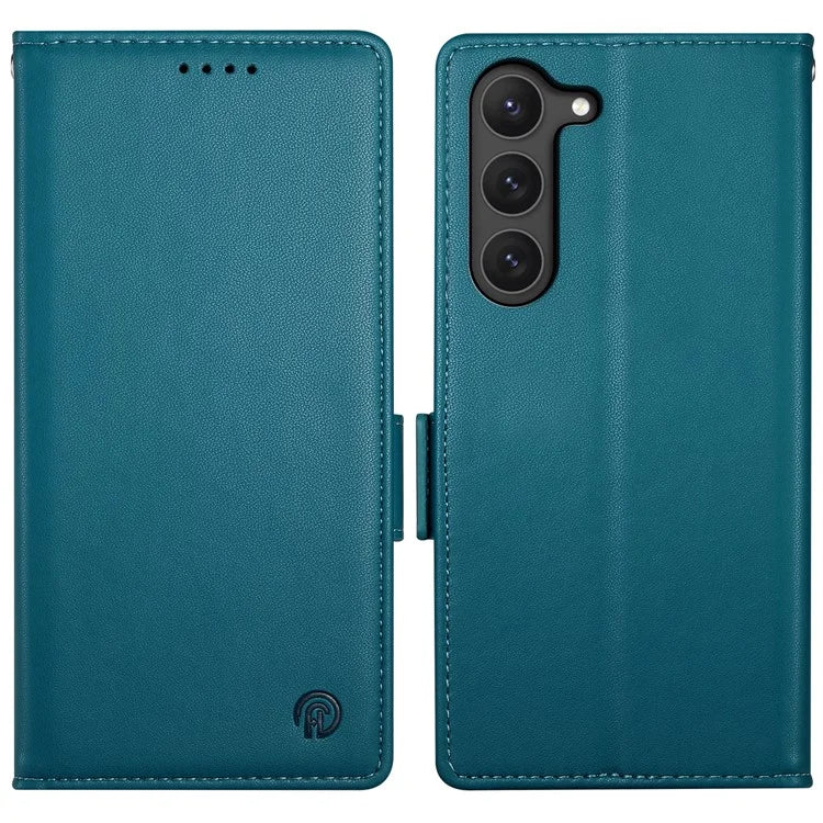 DF-010 For Samsung Galaxy S23 Case Solid Color PU Leather Wallet Stand Phone Cover