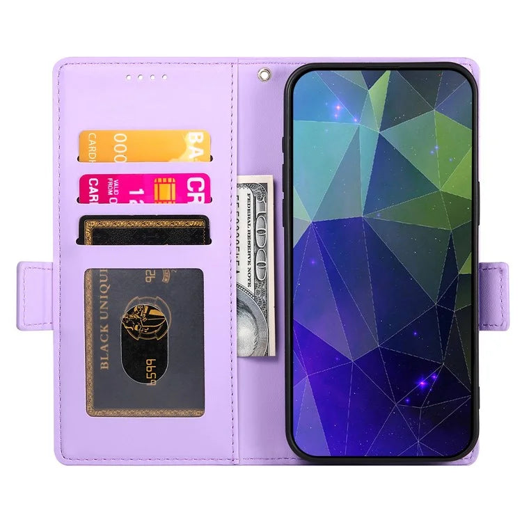 DF-010 For Samsung Galaxy S23 Case Solid Color PU Leather Wallet Stand Phone Cover
