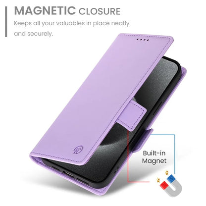DF-010 For Samsung Galaxy S23 Case Solid Color PU Leather Wallet Stand Phone Cover