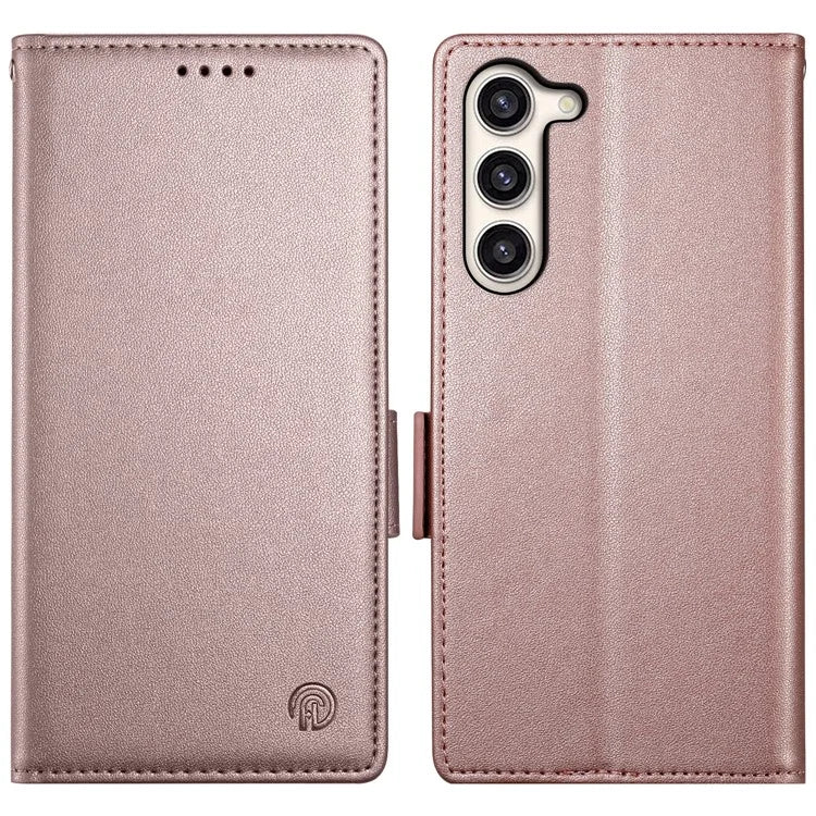 DF-010 For Samsung Galaxy S23+ Case PU Leather Shockproof Cell Phone Cover with Wallet