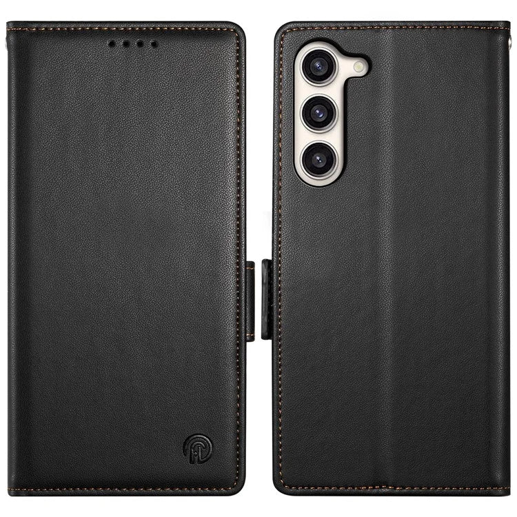 DF-010 For Samsung Galaxy S23+ Case PU Leather Shockproof Cell Phone Cover with Wallet