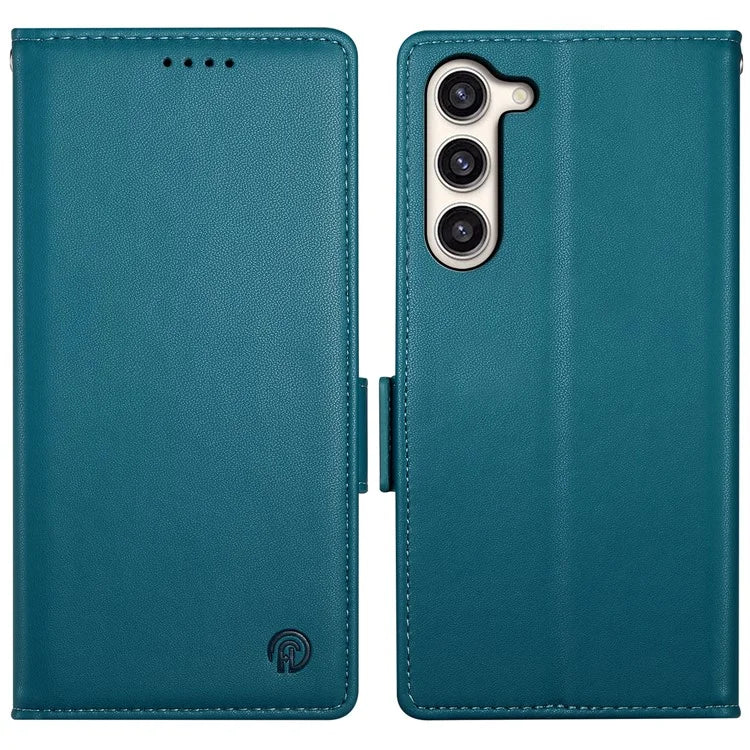 DF-010 For Samsung Galaxy S23+ Case PU Leather Shockproof Cell Phone Cover with Wallet