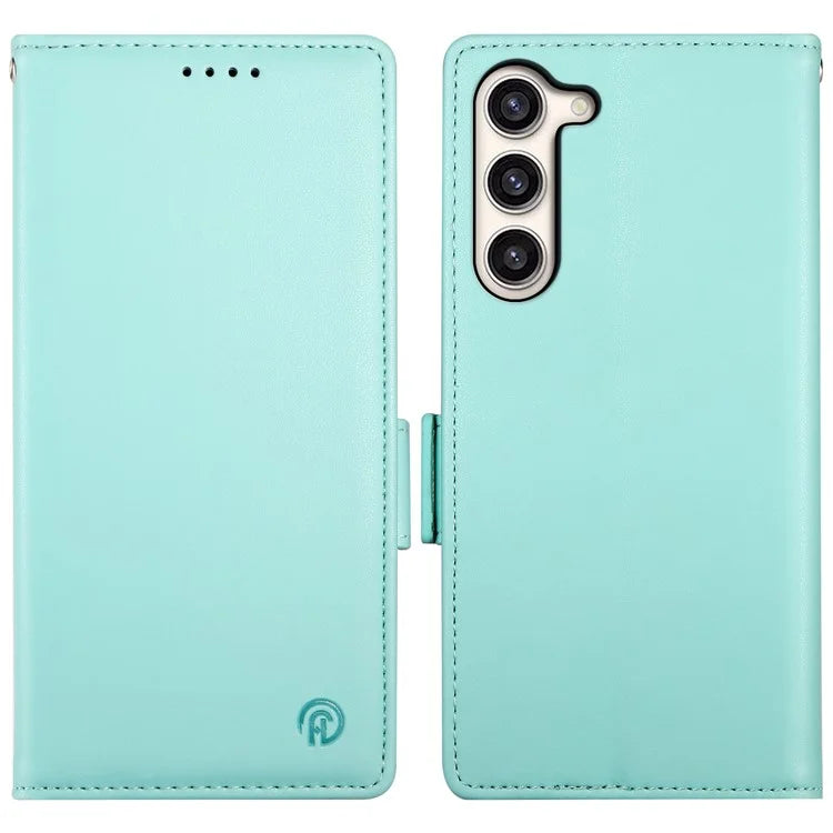 DF-010 For Samsung Galaxy S23+ Case PU Leather Shockproof Cell Phone Cover with Wallet
