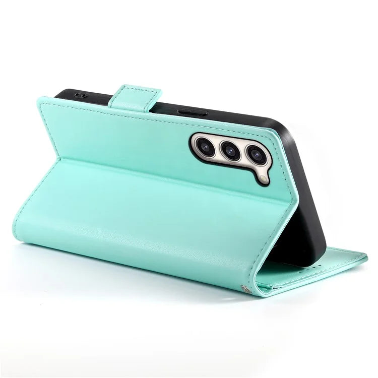 DF-010 For Samsung Galaxy S23+ Case PU Leather Shockproof Cell Phone Cover with Wallet