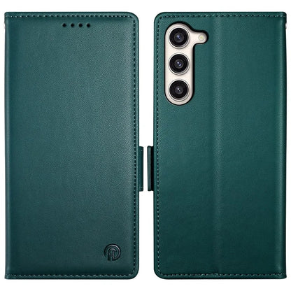DF-010 For Samsung Galaxy S23+ Case PU Leather Shockproof Cell Phone Cover with Walletish Green
