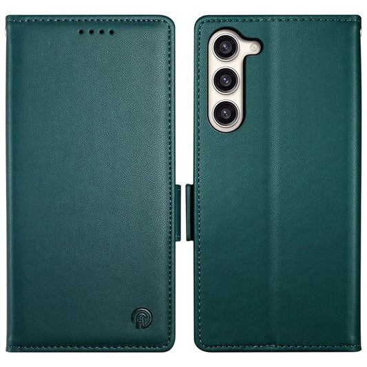 DF-010 For Samsung Galaxy S23+ Case PU Leather Shockproof Cell Phone Cover with Walletish Green