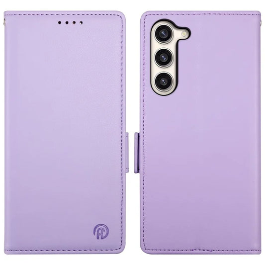 DF-010 For Samsung Galaxy S23+ Case PU Leather Shockproof Cell Phone Cover with Wallet