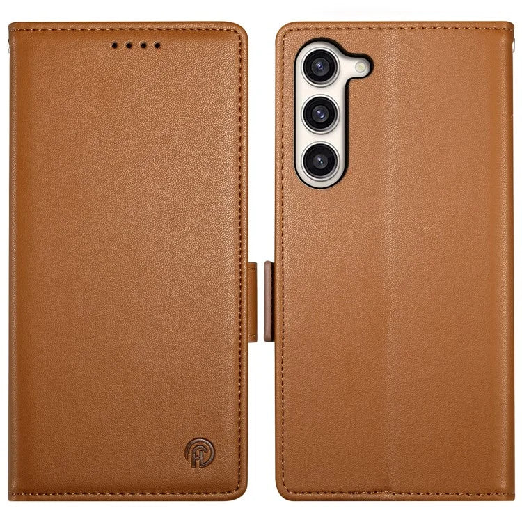 DF-010 For Samsung Galaxy S23+ Case PU Leather Shockproof Cell Phone Cover with Wallet