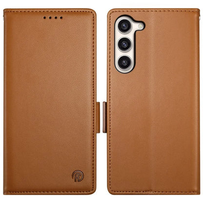 DF-010 For Samsung Galaxy S23+ Case PU Leather Shockproof Cell Phone Cover with Wallet