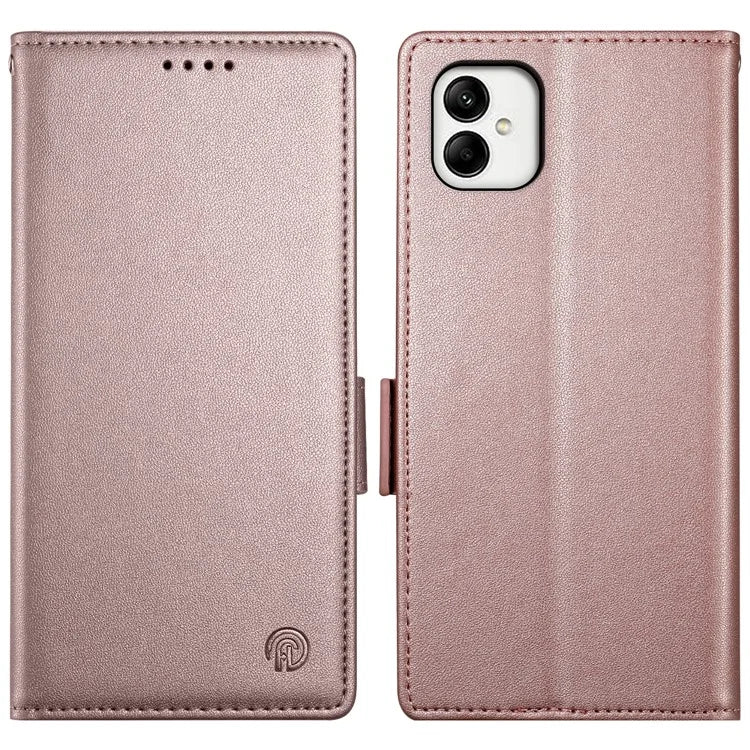 DF-010 For Samsung Galaxy A05 4G Case Leather Phone Cover with Card Holders Magnetic Side Buckle