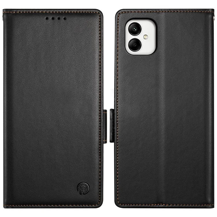 DF-010 For Samsung Galaxy A05 4G Case Leather Phone Cover with Card Holders Magnetic Side Buckle