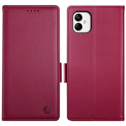 DF-010 For Samsung Galaxy A05 4G Case Leather Phone Cover with Card Holders Magnetic Side Buckle