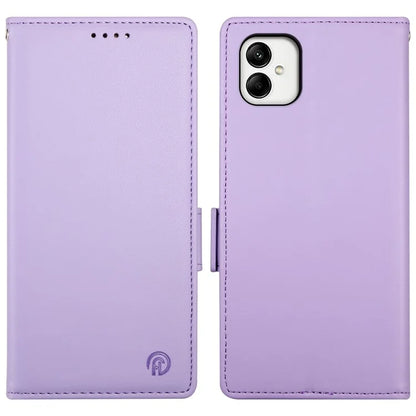 DF-010 For Samsung Galaxy A05 4G Case Leather Phone Cover with Card Holders Magnetic Side Buckle