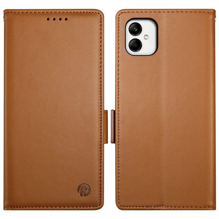 DF-010 For Samsung Galaxy A05 4G Case Leather Phone Cover with Card Holders Magnetic Side Buckle