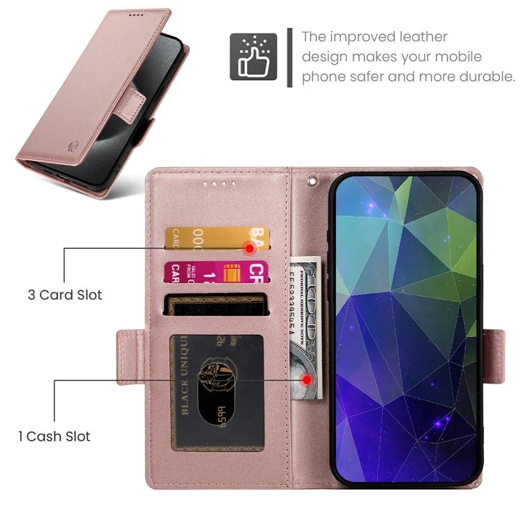 DF-010 For Samsung Galaxy A14 5G / A14 4G Stand Case Anti-Scratch Leather Phone Cover