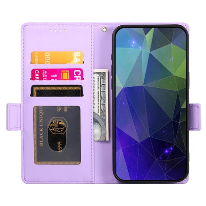 DF-010 For Samsung Galaxy A15 4G / 5G Case Anti-Scratch PU Leather Full Protection Cell Phone Cover