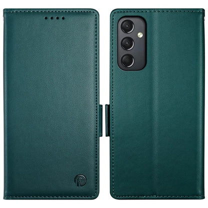 DF-010 For Samsung Galaxy A24 4G (162.1 x 77.6 x 8.3mm) Case PU Leather Wallet Stand Phone Coverish Green