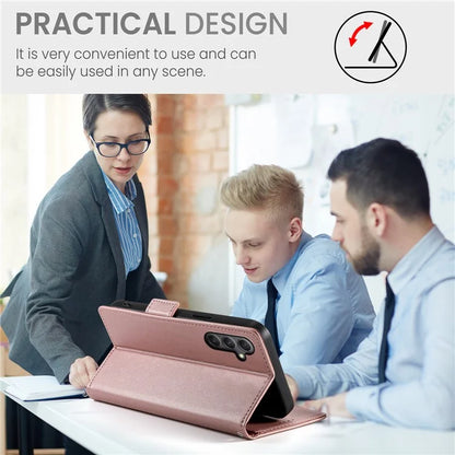 DF-010 For Samsung Galaxy A34 5G Case PU Leather Wallet Stand Phone Cover