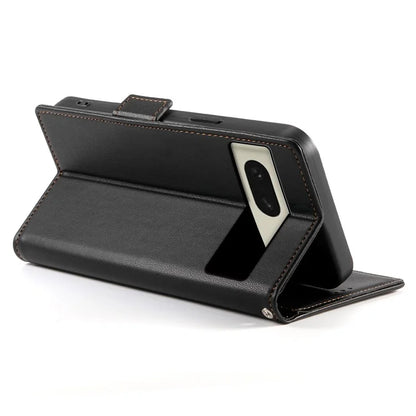 DF-010 For Google Pixel 8 Case Side Clasps PU Leather Full Protection Phone Cover