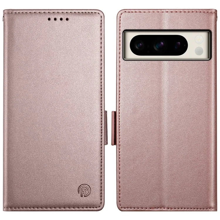 DF-010 For Google Pixel 8 Pro Mobile Phone Case Side Magnetic Clasps Leather Stand Phone Cover