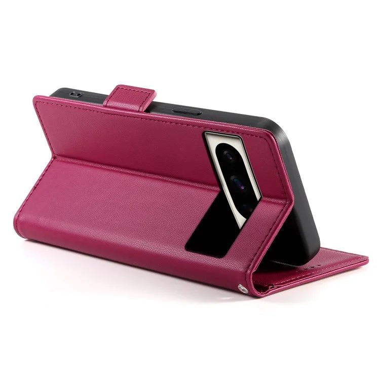 DF-010 For Google Pixel 8 Pro Mobile Phone Case Side Magnetic Clasps Leather Stand Phone Cover