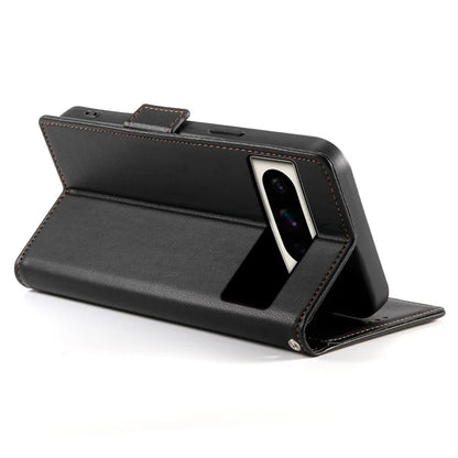 DF-010 For Google Pixel 8 Pro Mobile Phone Case Side Magnetic Clasps Leather Stand Phone Cover