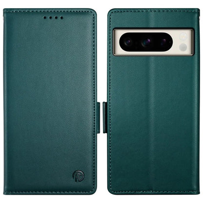 DF-010 For Google Pixel 8 Pro Mobile Phone Case Side Magnetic Clasps Leather Stand Phone Coverish Green