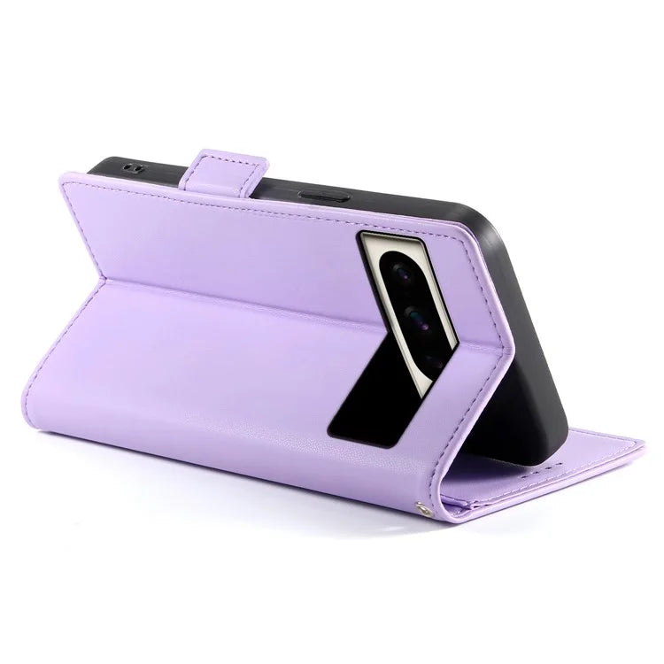 DF-010 For Google Pixel 8 Pro Mobile Phone Case Side Magnetic Clasps Leather Stand Phone Cover