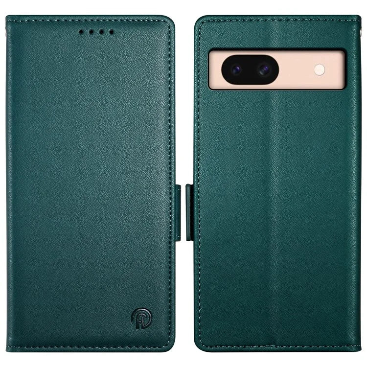 DF-010 For Google Pixel 8a Case PU Leather Wallet Stand Phone Coverish Green
