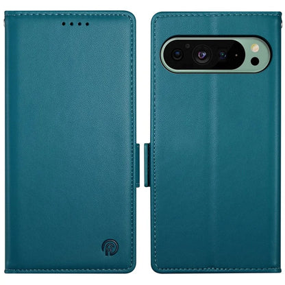 DF-010 For Google Pixel 9 / 9 Pro Case Side Magnetic Clasps Leather Stand Phone Cover